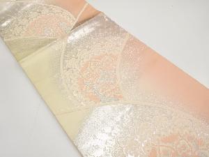 アンティーク　華紋に孔雀模様織り出し暈し袋帯（材料）